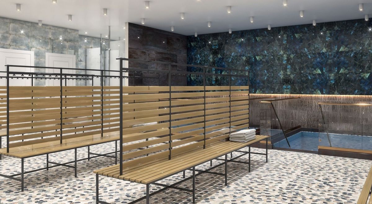 Benches and the mikvah